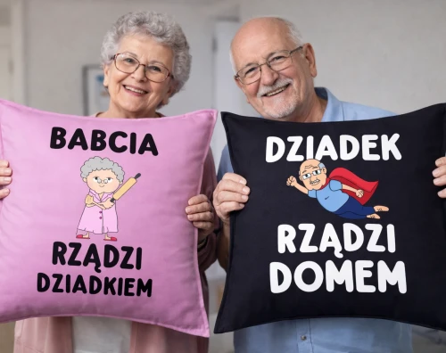 Zestaw poduszek dla Babi i Dziadka na Dzień Babci i Dziadka na prezent.webp