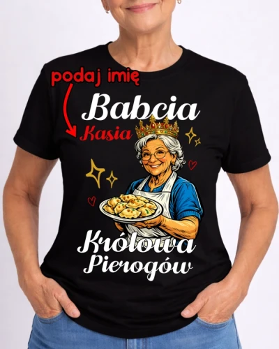 koszulka dla babci babcia królowa pierogów.webp