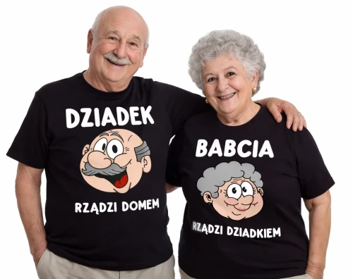 Koszulki dla Babci i Dziadka - BABCIA RZĄDZI DZIAKIEM, DZIADEK RZĄDZI DOMEM.webp