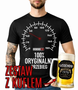 Koszulka na 50 URODZINY - ZESTAW Z KUFLEM