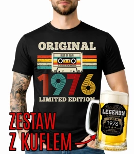 Koszulka na 50 URODZINY - ZESTAW Z KUFLEM