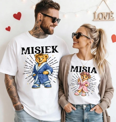 koszulki dla par na walentyki misiek misia.webp