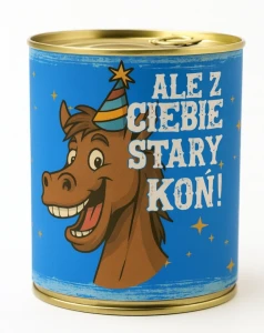 Pakowanie koszulki w puszkę - ALE Z CIEBIE STARY KOŃ 