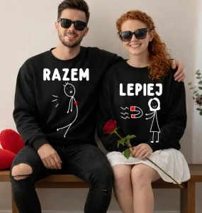 Zestaw BLUZ dla pary na walentynki
