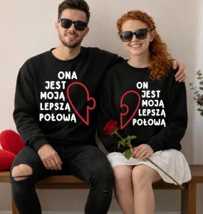 Zestaw BLUZ dla pary na walentynki 