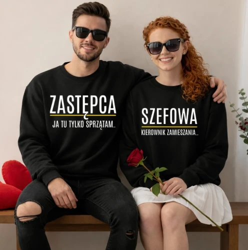 Zestaw bluz dla pary - SZEFOWA I ZASTĘPCA .webp