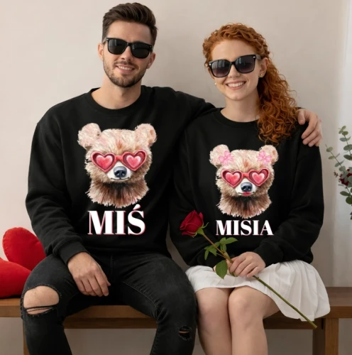 Zestaw bluz dla pary - MIŚ I MISIA.webp