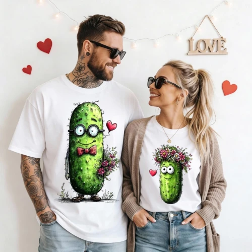Zestaw koszulek dla pacy na walentynki .webp