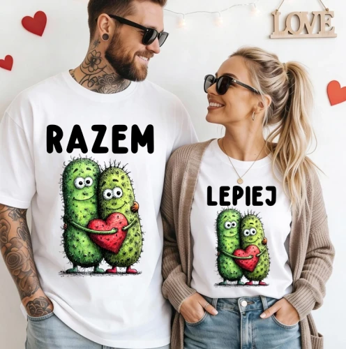 Zestaw koszulek dla pary - RAZEM LEPIEJ.webp