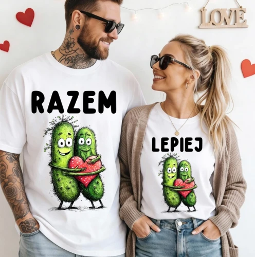 Zestaw koszulek dla pary - RAZEM LEPIEJ.webp