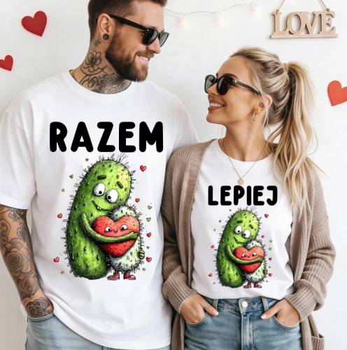 Zestaw koszulek dla pary - RAZEM LEPIEJ.webp