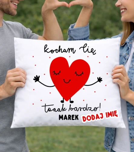 Personalizowana poduszka dla zakochanych - KOCHAM CIĘ TAK BARDZO !!.webp