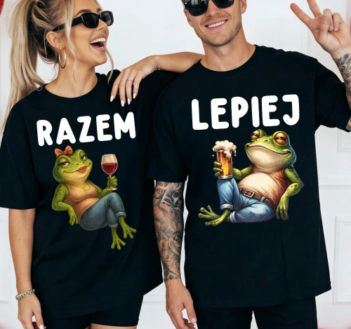 Koszulki dla pary - RAZEM LEPIEJ.webp
