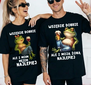 Zestaw koszulek dla małżeństwa na walentynki 