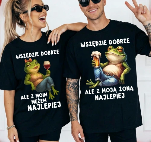 Zestaw koszulek dla małżeństwa na walentynki.webp