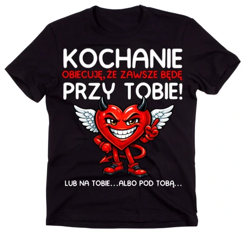 KOSZULKA CZARNA KOCHANIE OBIECUJE.webp