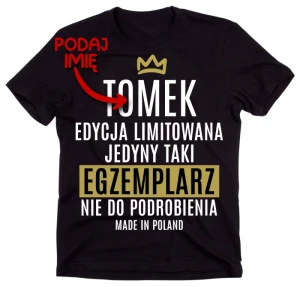 CZARNA KOSZULKA ''LIMITOWANA EDYCJA..''