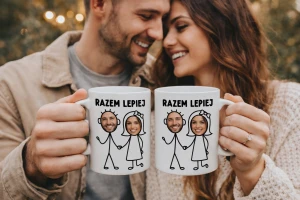 Zestaw kubków dla pary ze zdjęciami na walentynki NA PREZENT.webp