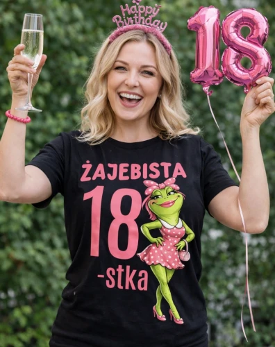 Koszulka na 18 urodziny - ŻAJEBISTA 18-stka .webp