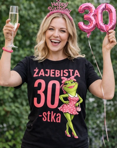 Koszulka damska na 30 urodziny - ŻAJEBISTA 30-stka.webp