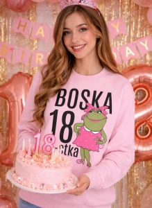 BLUZA NA 18 URODZINY NA PREZENT DLA KOLEŻANKI .webp