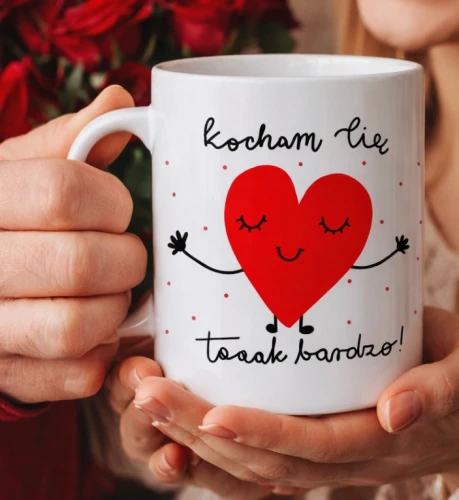 Kubek dla żony, dziewczyny na Walentyki - KOCHAM CIĘ .webp
