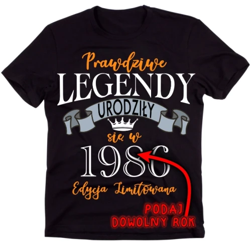 KOSZYLKA Z PERSONALIZJĄ ROCZNIK PRAWDZIWE LEGENDY RODZĄ SIĘ.webp
