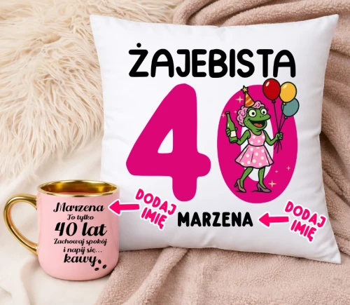 Prezent na 40 urodziny dla koleżanki - ŻAJEBISTA 40-stka .webp