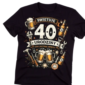 Męska koszulka na prezent na 40 urodziny 