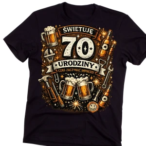Męska koszulka na prezent na 70 urodziny