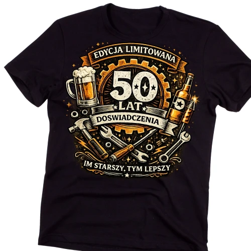 Męska koszulka na 50 urodziny - LEGENDARNY ROCZNIK.webp