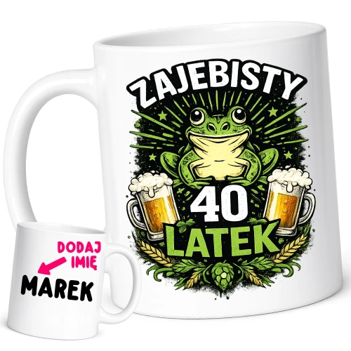 Kubek na 40 urodziny dla mężczyzny - żajebisty 40 latek.webp