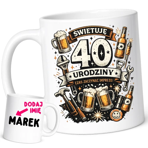 Kubek na 40 urodziny dla mężczyzny -  świętuję 40 urodziny.webp