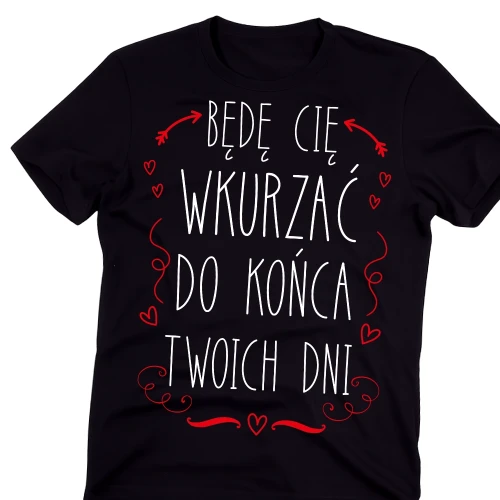 Śmieszna koszulka na walentynki na prezent