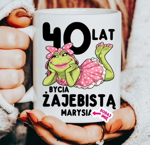 Personalizowany kubek na 40 urodziny dla kobiety.webp