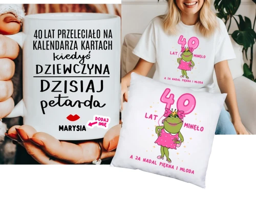 Personalizowany prezent na 40 dla koleżanki 40 LAT