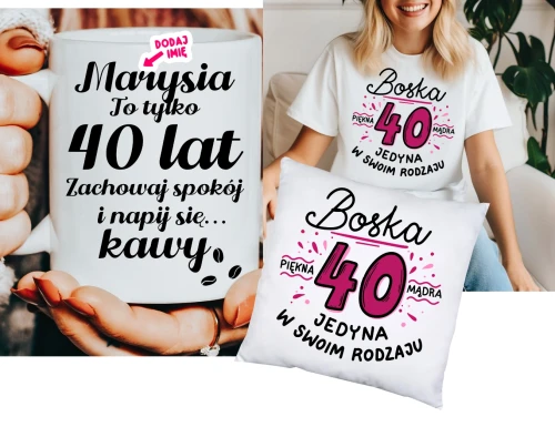 Personalizowany prezent na 40 dla koleżanki BOSKA 40