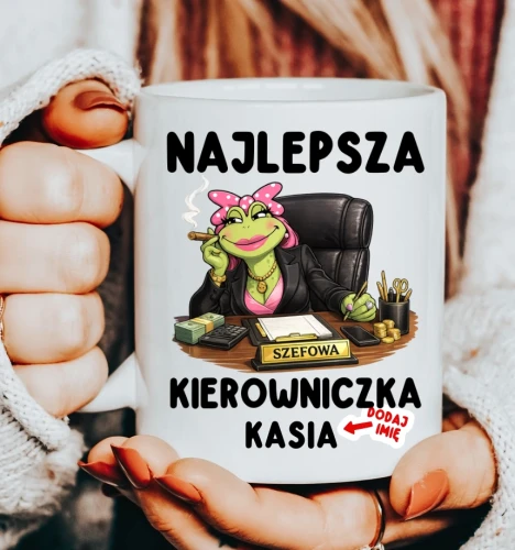 Kubek NAJLEPSZA KIEROWNICZKA z imieniem.webp