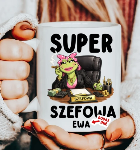 Kubek dla SZEFOWEJ NA PREZENT - super szefowa.webp