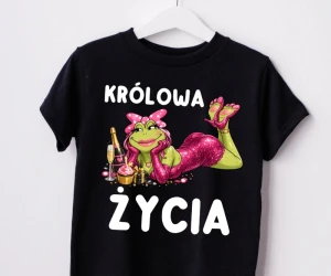 DAMSKA KOSZULKA NA PREZENT - KRÓLOWA ŻYCIA.webp
