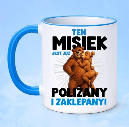 kubek niebieski TEN MISIEK JEST JUŻ POLIZANY I ZAKLEPANY.webp