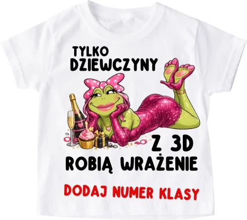 Koszulki dla koleżanek z klasy na dzień kobiet - tylko dziewczyny robią wrażenie.webp