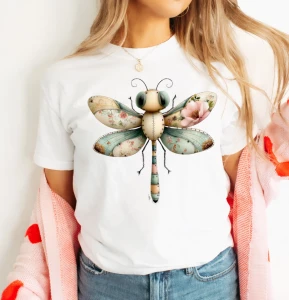 Damska koszulka z ważką - wzór ff31