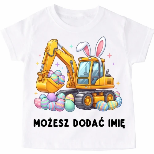 Koszulka Z KOPARKĄ ZAJĄCZKIEM NA WIELKANOC DLA CHŁOPCA.webp