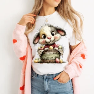 DAMSKA KOSZULKA Z ZAJĄCZKIEM -wzór zając103