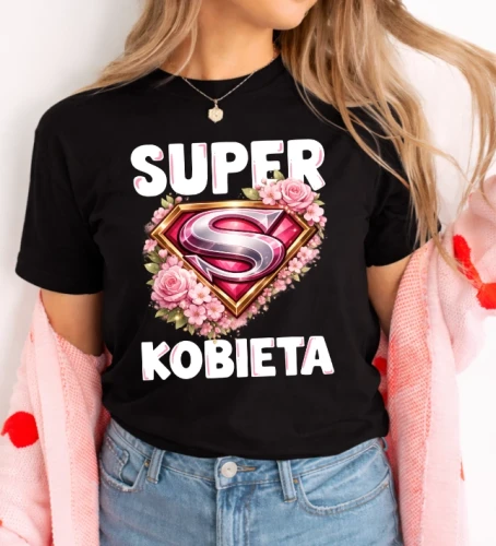 Damska koszlka na prezent - SUPER KOBIETA.webp