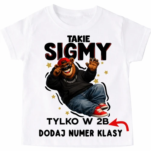 Koszulka dla chłopaków z klasy na Dzień Mężczyzny - TAKIE SIGMY TYLKO W.webp