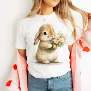 DAMSKA KOSZULKA Z ZAJĄCZKIEM - wzór bunny108