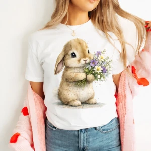 DAMSKA KOSZULKA Z ZAJĄCZKIEM - wzór bunny109