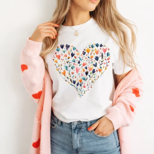 Damska koszulka w serce .webp